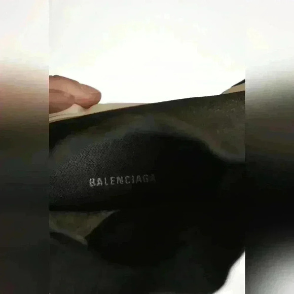 BALENCIAGA Black White Neoprene Rubber Womens Knit Speed Sneaker 7US Italy - Picture 3 of 6